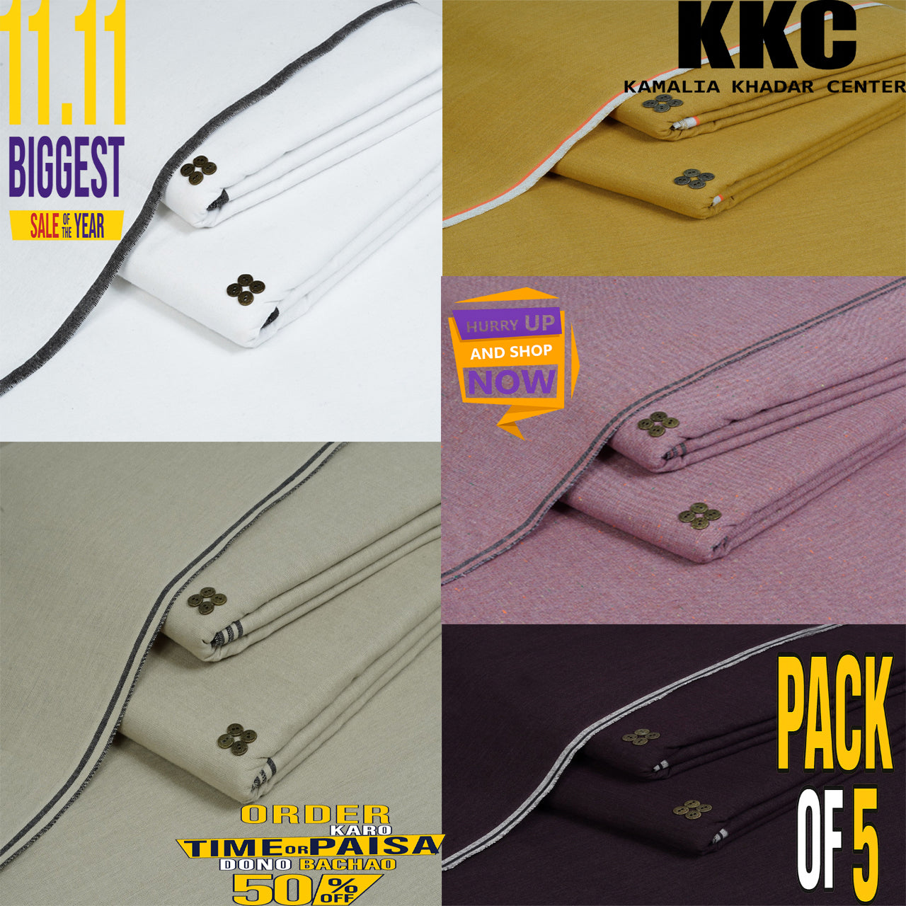 HARITAGE KHADDAR 11.11 SALE PACK OF 5 P5-P3