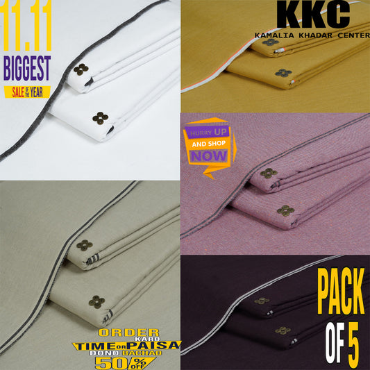 HARITAGE KHADDAR 11.11 SALE PACK OF 5 P5-P3