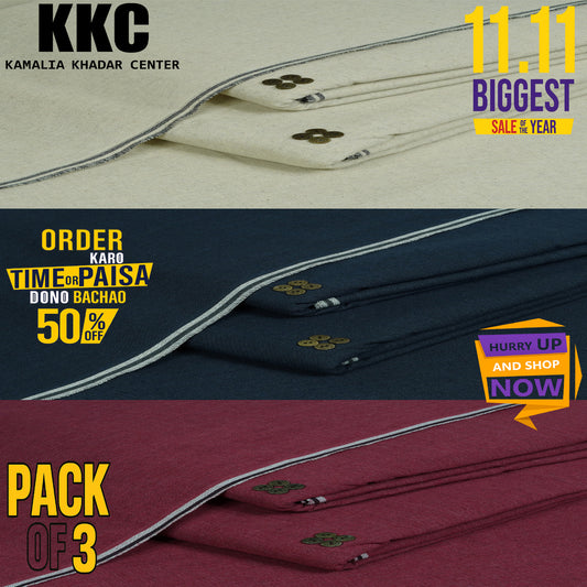 HARITAGE KHADDAR 11.11 SALE PACK OF 3 P3-P4