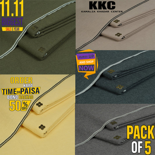 HARITAGE KHADDAR 11.11 SALE PACK OF 5 P5-P5