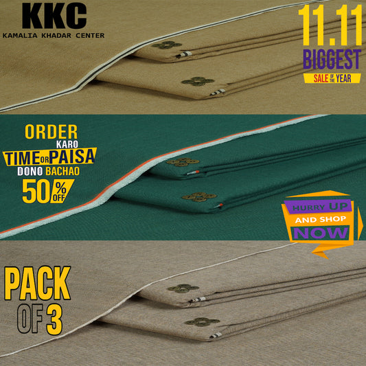 HARITAGE KHADDAR 11.11 SALE PACK OF 3 P3-P7